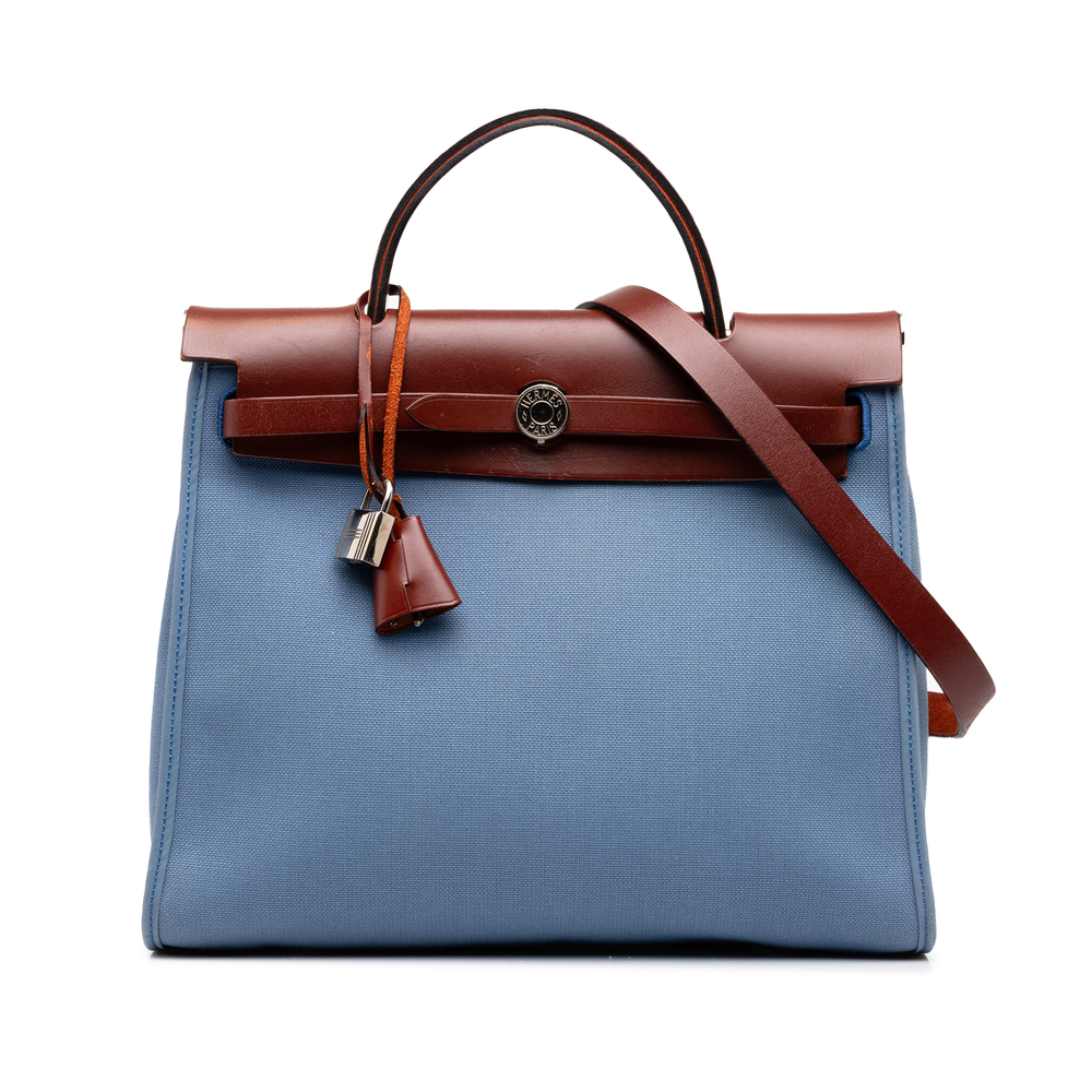 Pre-Loved Hermes Toile Herbag Zip 31